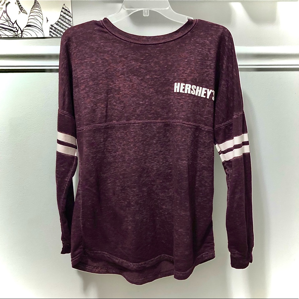 Hershey’s Maroon Long-sleeve T Adult Med